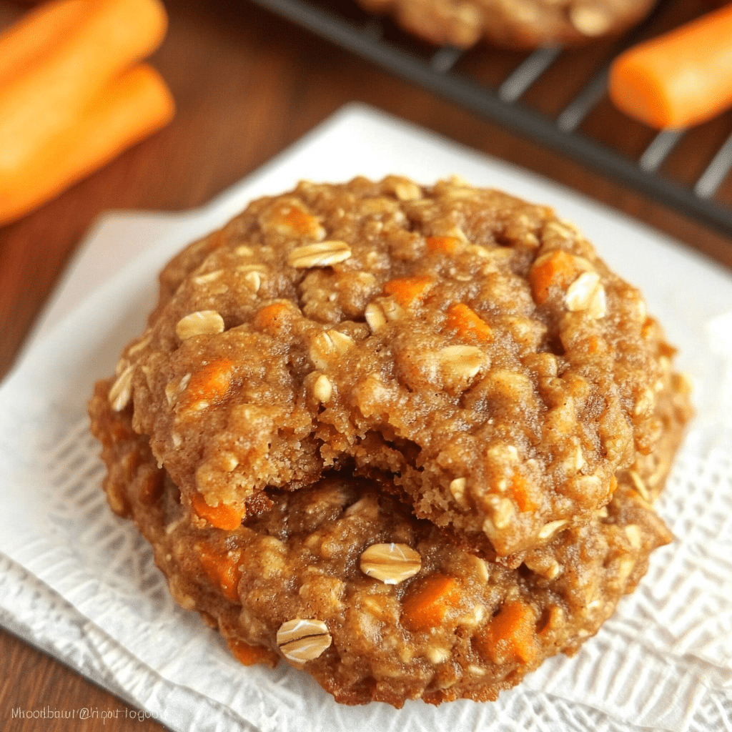 Healthy Carrot Cake Oatmeal Cookies