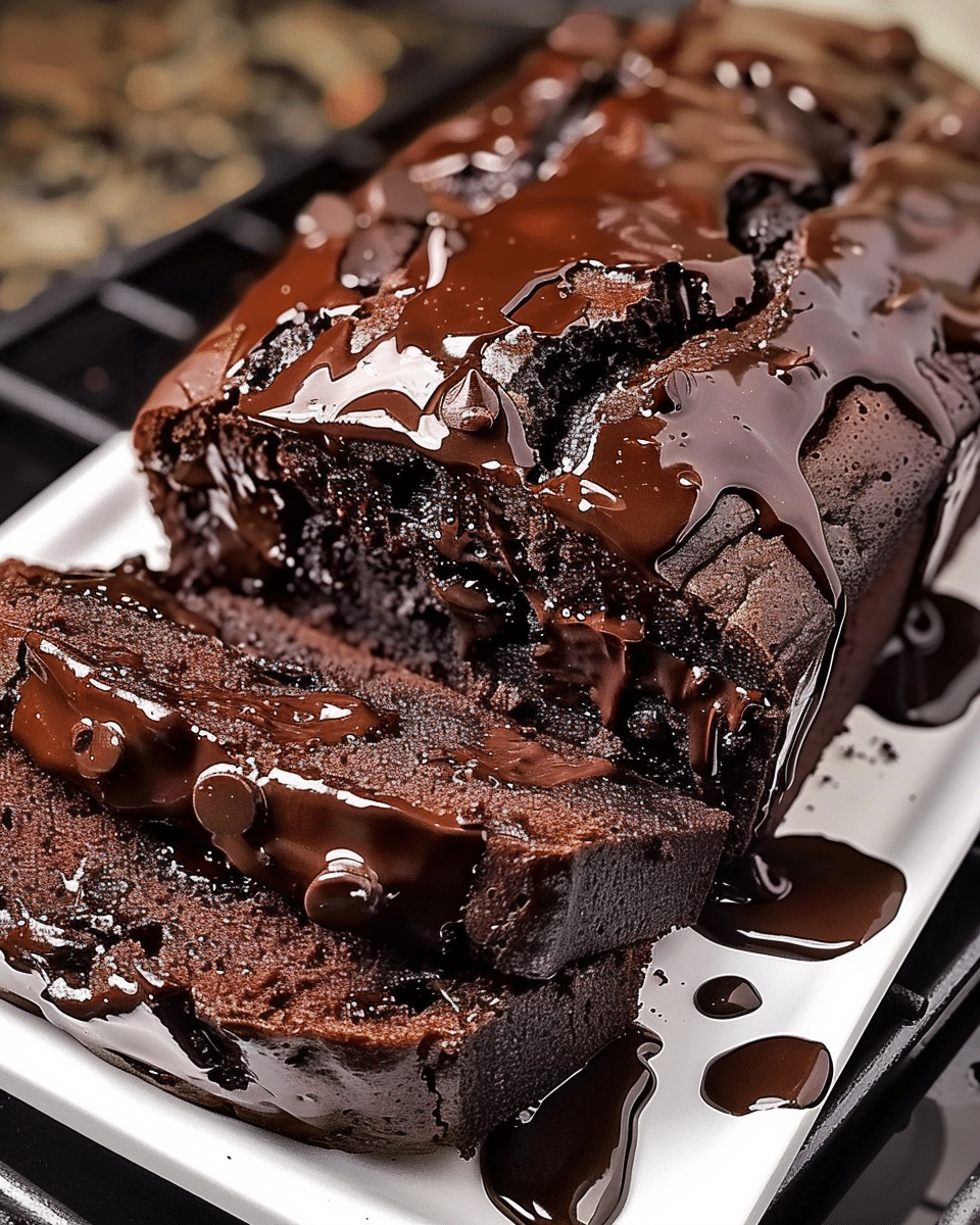 Hot Fudge Brownie Bread