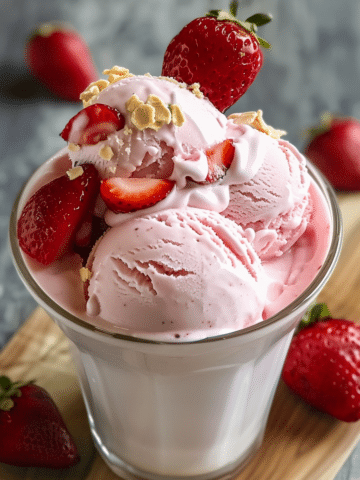 Strawberry Cottage Cheese Ice Cream