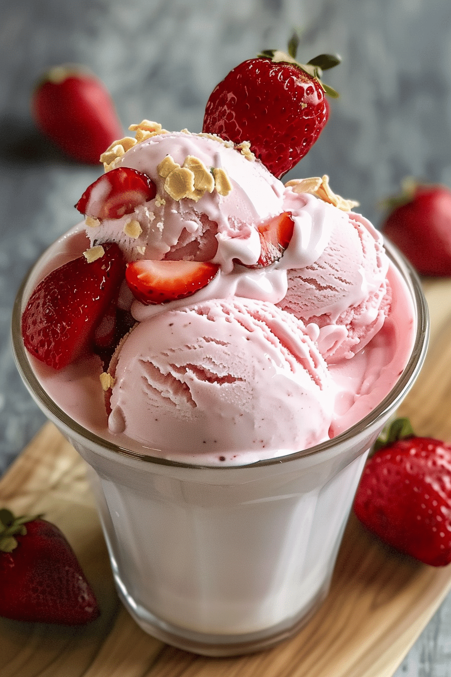 Strawberry Cottage Cheese Ice Cream