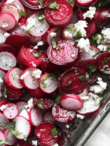 Roasted Beets and Radishes with Goat Cheese