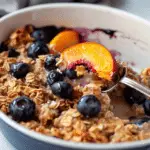 Peach Berry Baked Oatmeal