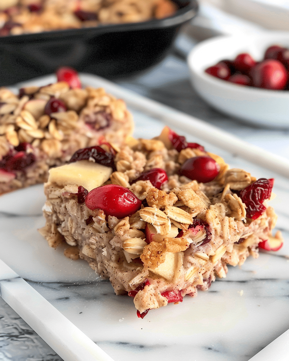 Apple Cranberry Baked Oatmeal