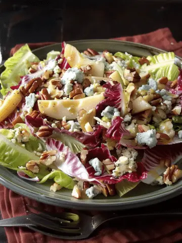 Blue Cheese, Walnut, and Chicory Salad