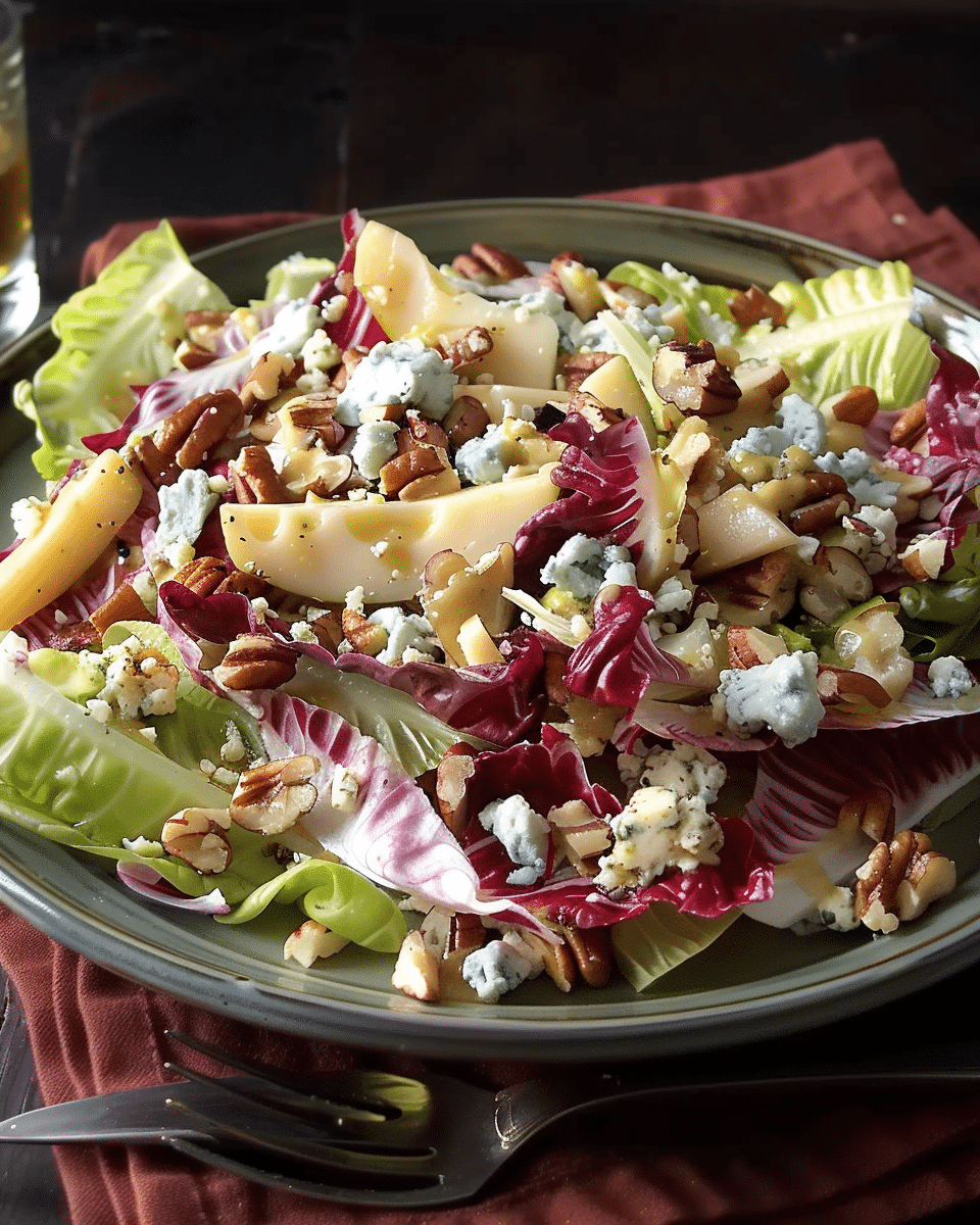 Blue Cheese, Walnut, and Chicory Salad