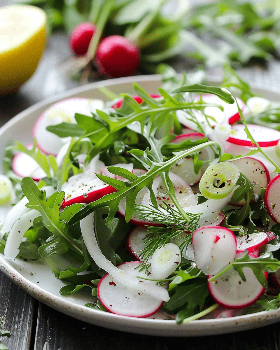 Radish and Fennel Salad with Lemon Dressing