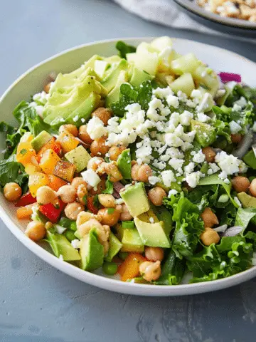 Chopped Salad with Chickpeas, Feta, and Avocado