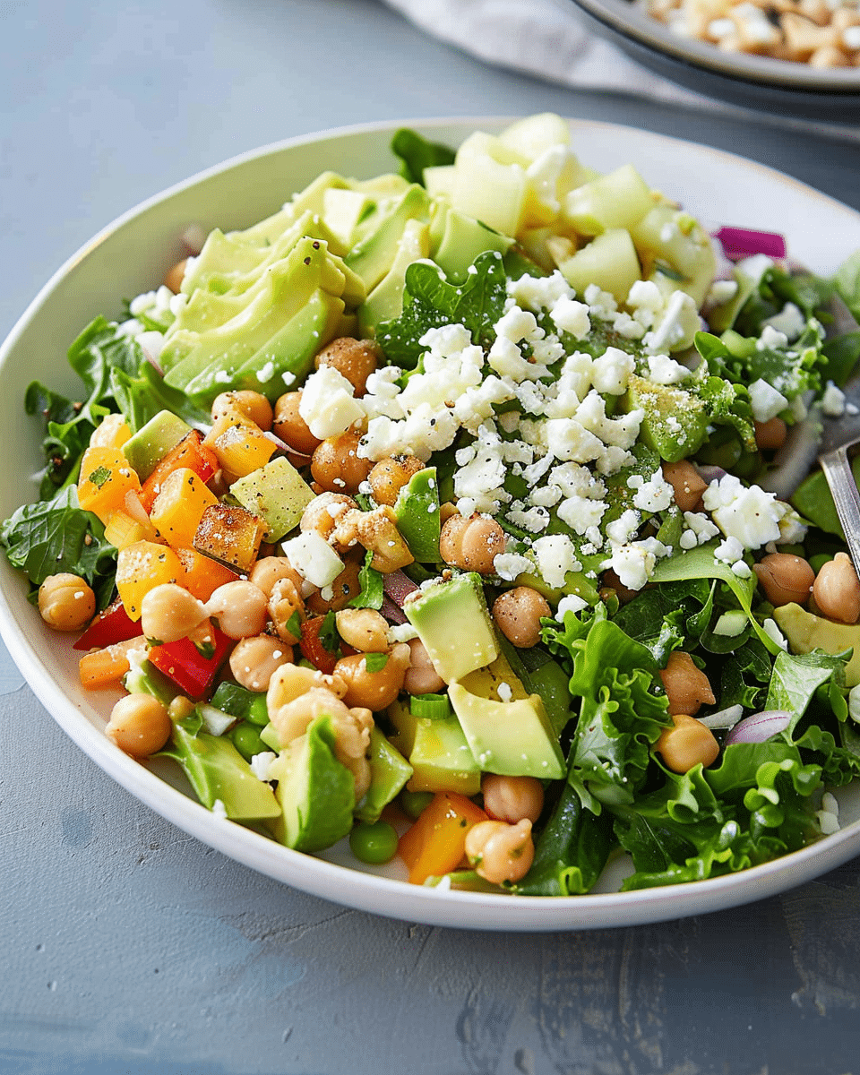 Chopped Salad with Chickpeas, Feta, and Avocado