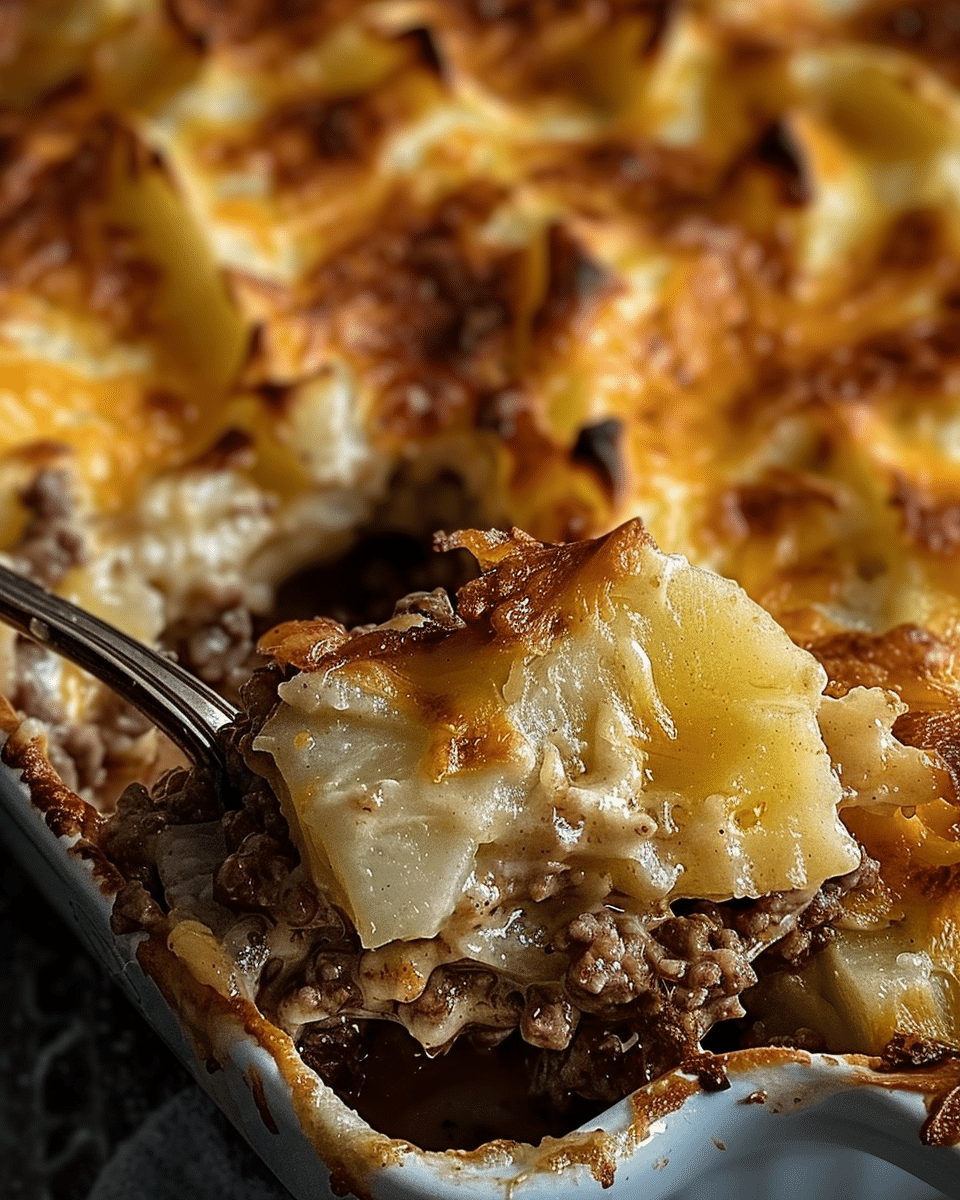 Easy Hamburger Potato Casserole