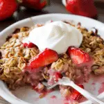 Strawberry Rhubarb Baked Oatmeal