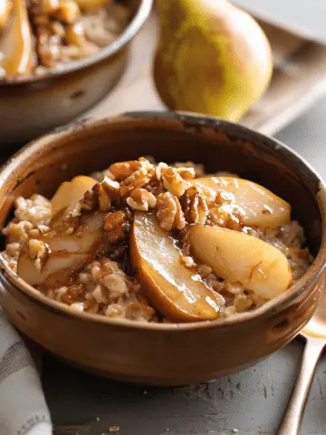 Caramelized Pear Oatmeal Bowls