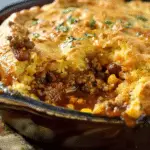 Skillet Chili Cornbread Pot Pie