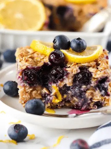 Lemon Blueberry Baked Oatmeal