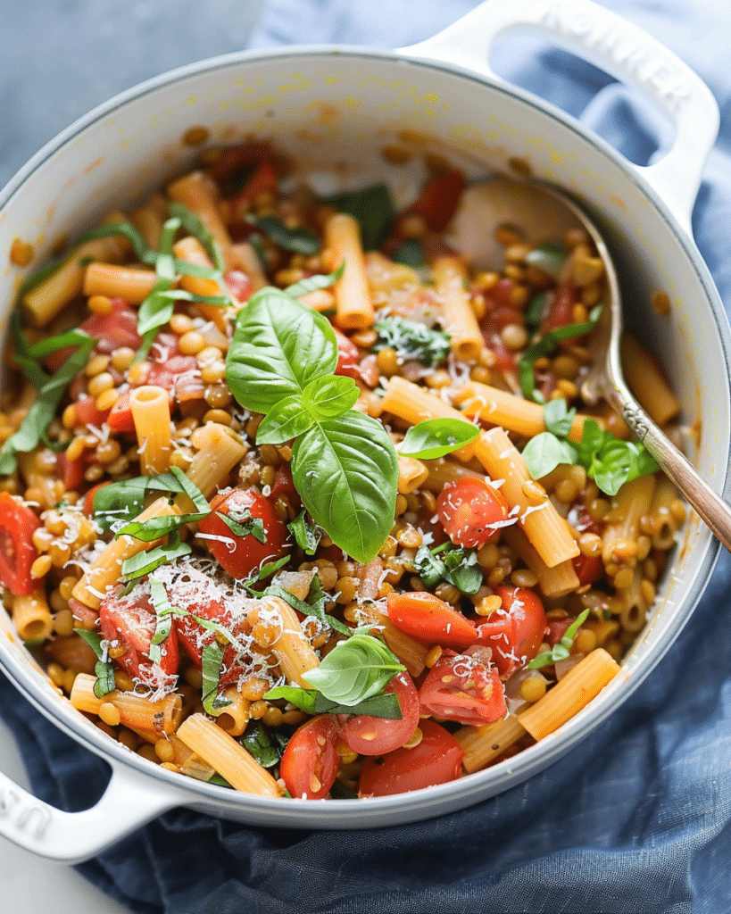 One Pot Lentil Pasta: A Quick and Nutritious Meal | CookedByMomy