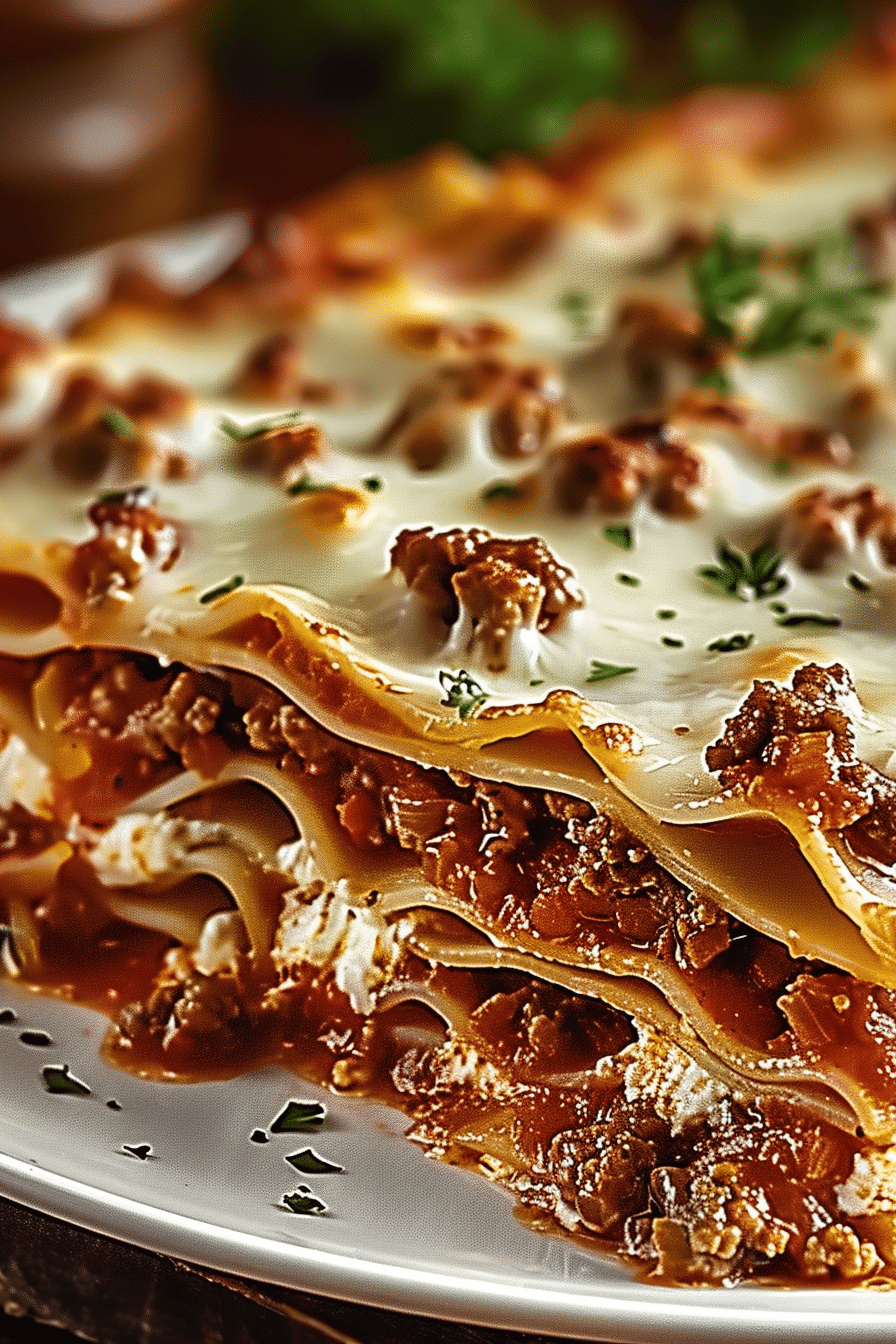 Cottage Cheese and Ground Beef Lasagna