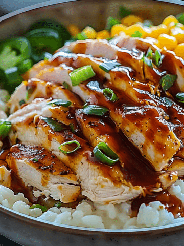 Quick Cottage Cheese BBQ Chicken Bowl