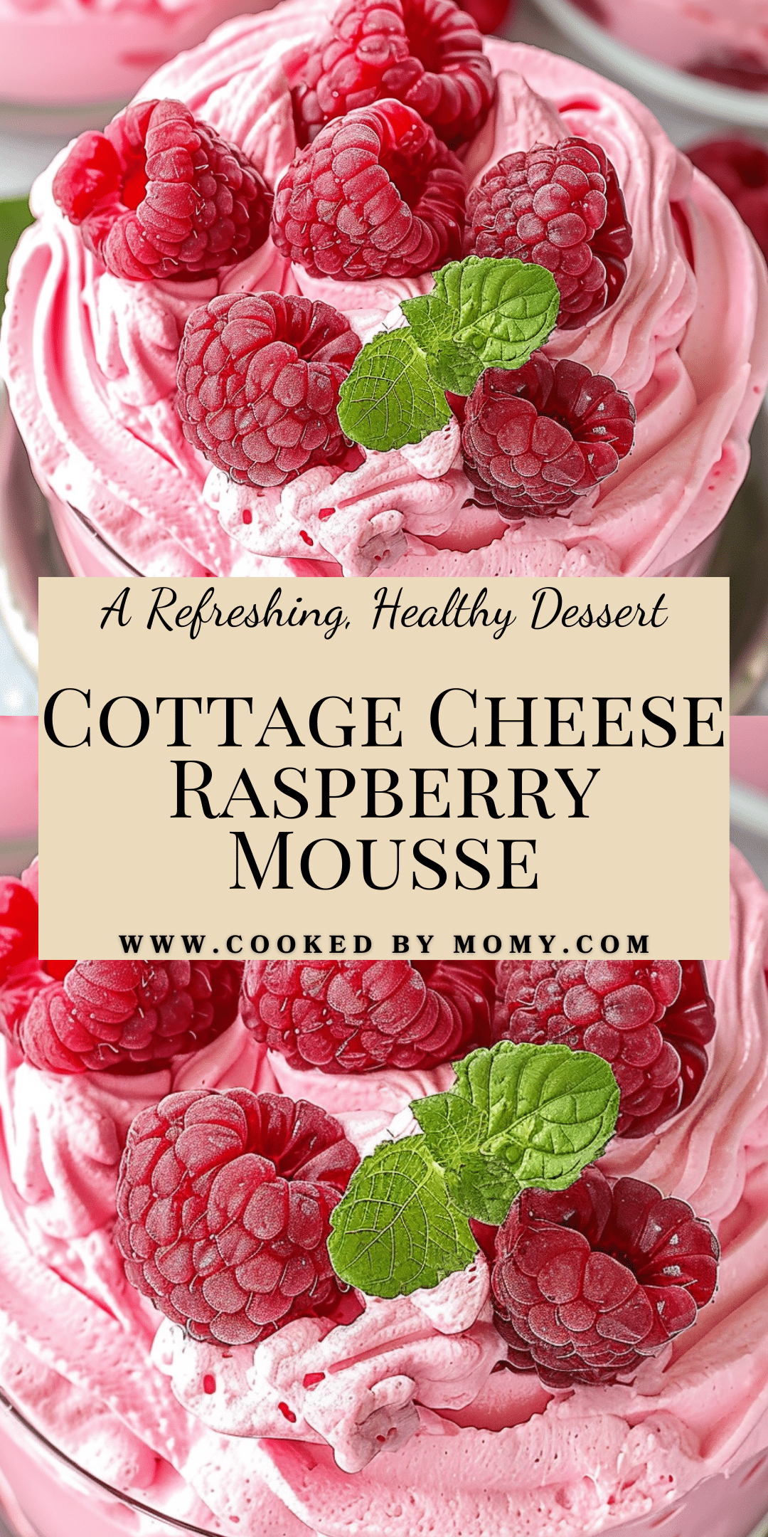 Cottage Cheese Raspberry Mousse | CookedByMomy