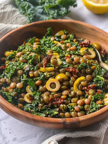 Lemon Pesto Lentil Salad