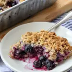 Overnight Blueberry Baked Oatmeal Crisp