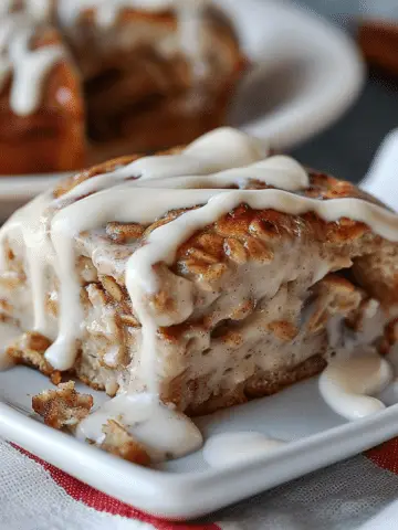 High-Protein Cinnamon Roll Baked Oatmeal