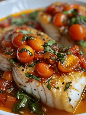 Pan-Seared Mediterranean Cod in Tomato Basil Sauce