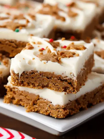 Chewy Gingerbread Cookie Bars