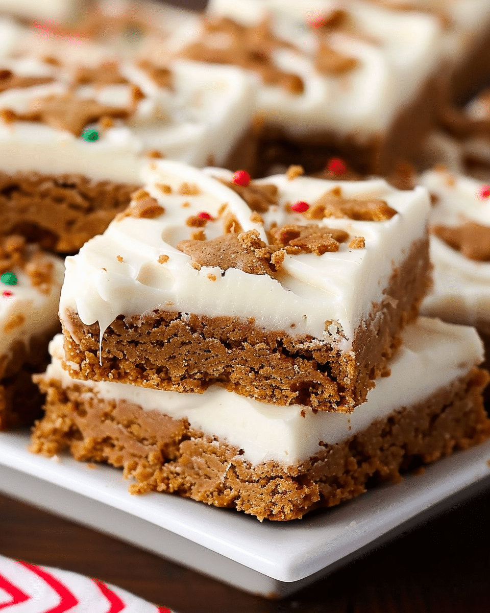 Chewy Gingerbread Cookie Bars