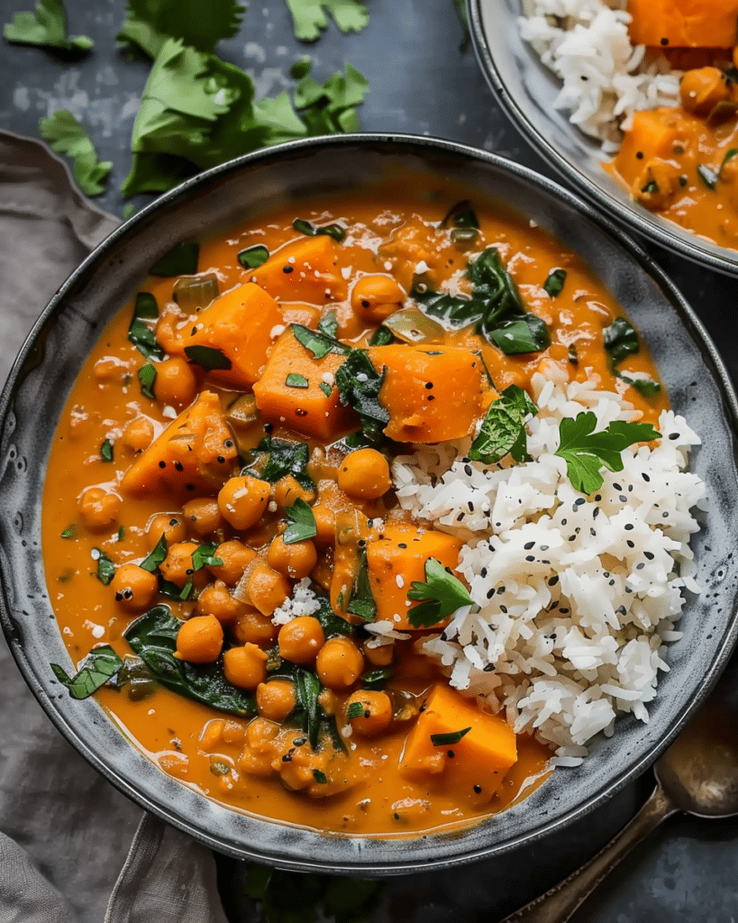 Sweet Potato and Chickpea Curry | CookedByMomy