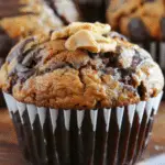 Chocolate Peanut Butter Banana Muffins