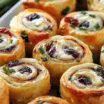 Festive Cranberry Feta Pinwheels