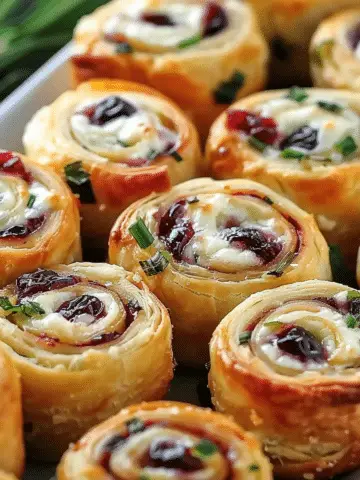 Festive Cranberry Feta Pinwheels