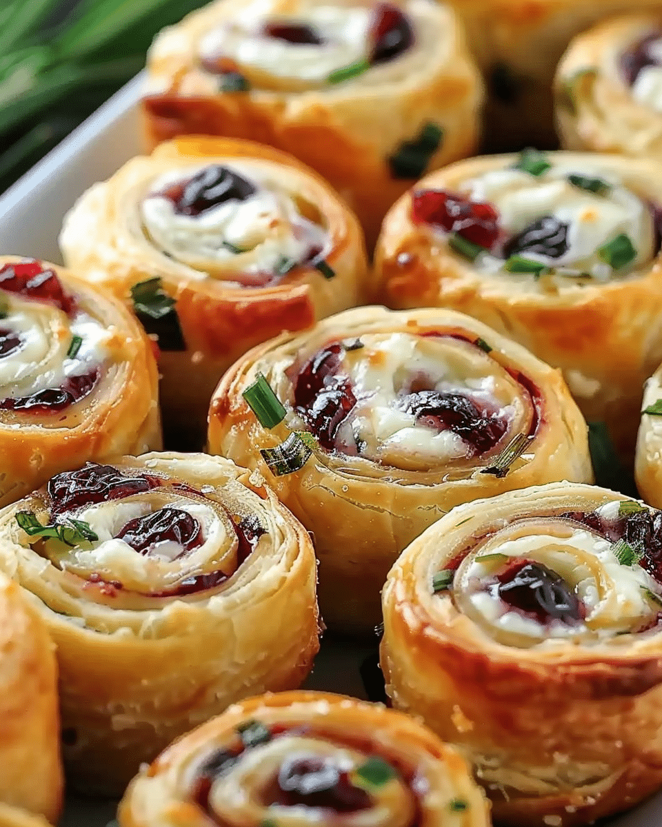 Festive Cranberry Feta Pinwheels