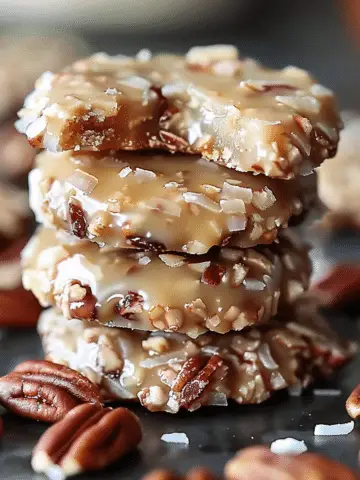 No-Bake Coconut Pecan Praline Cookies