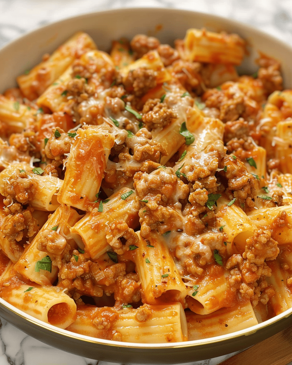 Creamy Rigatoni with Boursin Cheese