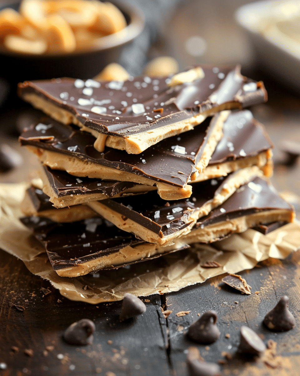 Peanut Butter Chocolate Greek Yogurt Bark