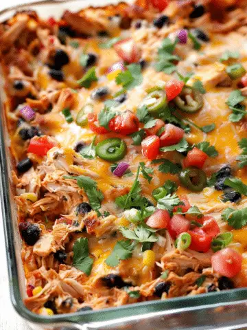 Easy Chicken Burrito Casserole
