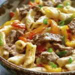 Philly Cheesesteak Pasta