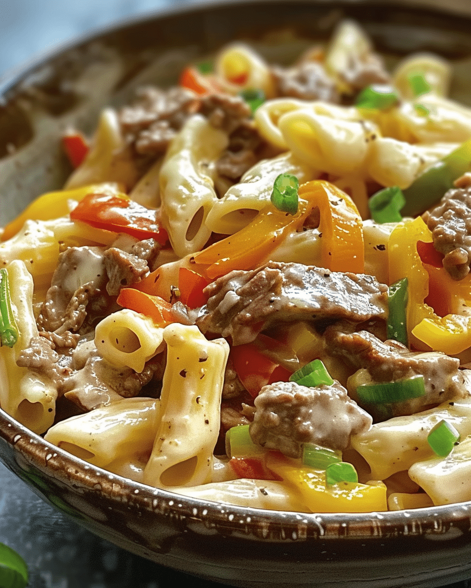 Philly Cheesesteak Pasta