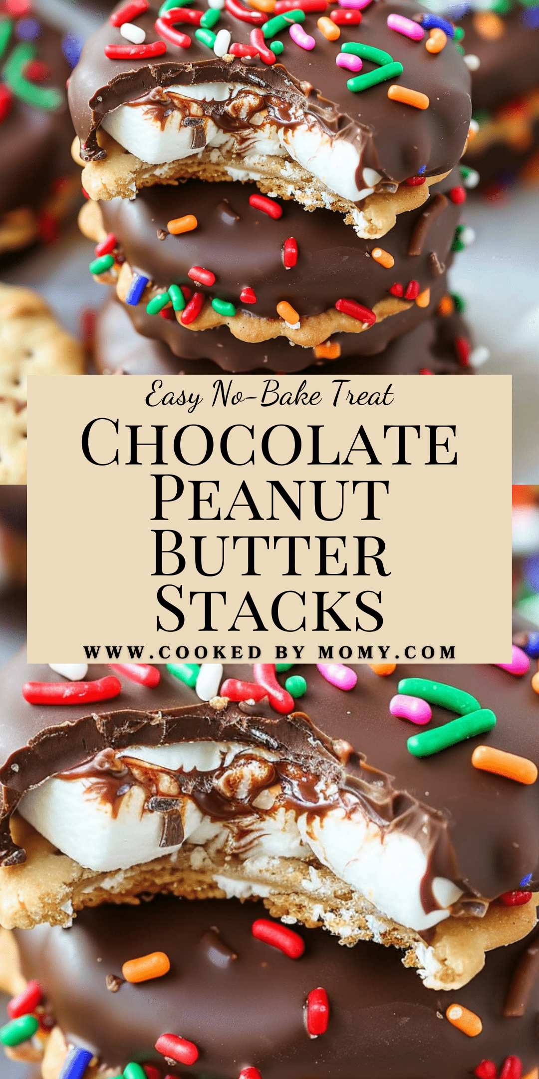 Chocolate Peanut Butter Stacks | CookedByMomy