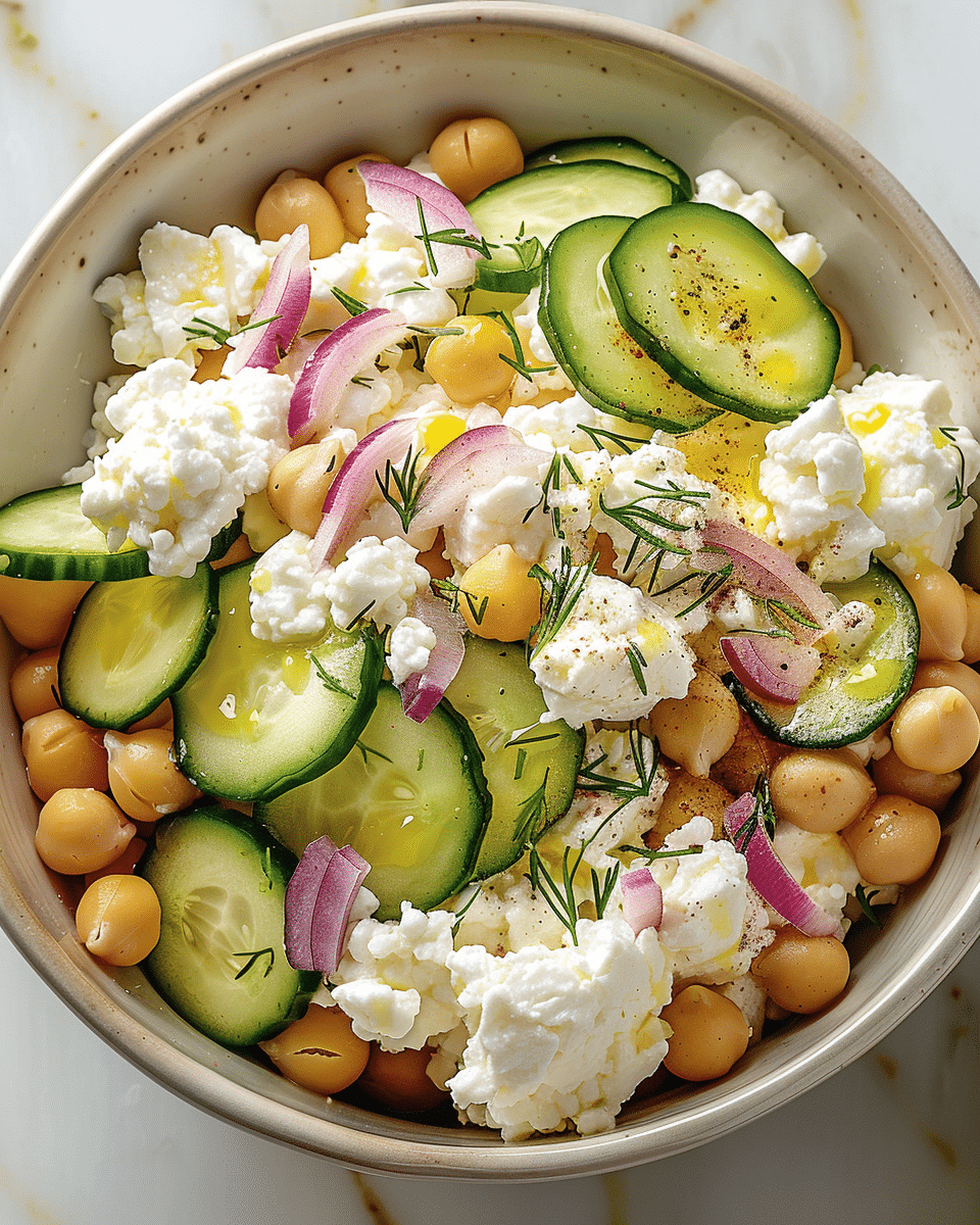 Cottage Cheese and Chickpea Salad