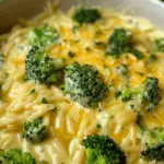 One Pot Broccoli Cheese Orzo