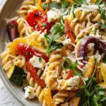 Roasted Veggie Pasta with Feta