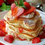 Strawberry Vanilla Pancakes