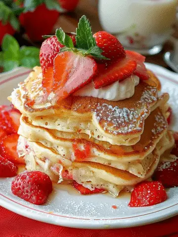 Strawberry Vanilla Pancakes