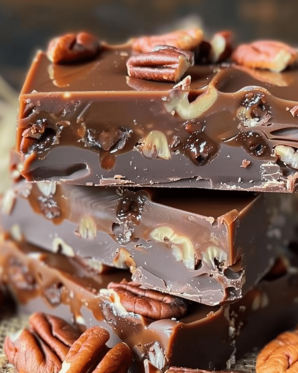 Triple Chocolate Turtle Fudge