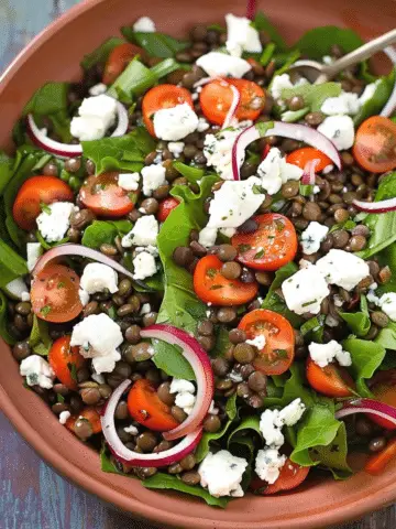 French Lentil Salad with Goat Cheese