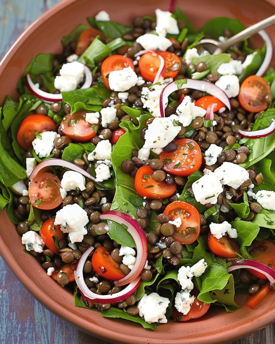 French Lentil Salad with Goat Cheese