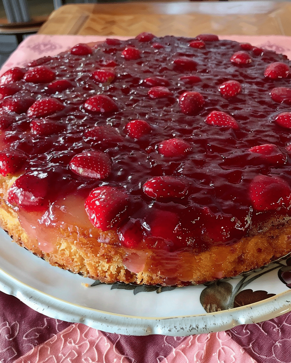 Fresh Strawberry Upside-Down Cake