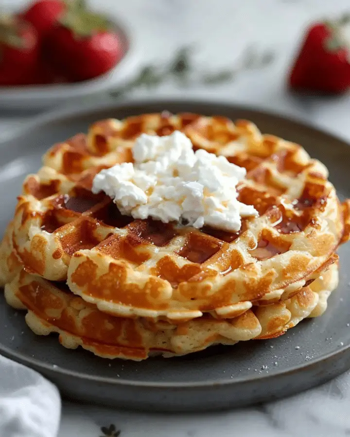 Cottage Cheese Chaffles | CookedByMomy