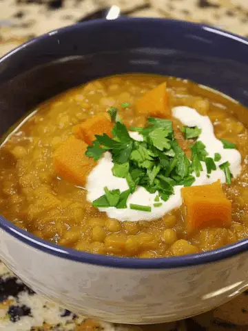 Spiced Pumpkin Lentil Soup
